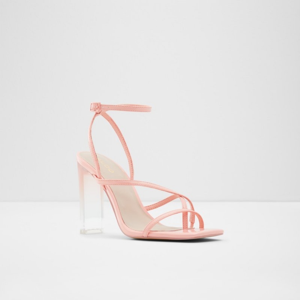 ALDO Coral Clear Strappy High Heel Sandals - Size 5 / 35